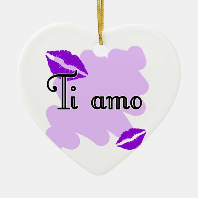 Tiamo - Liebe des Italieners I Sie Keramik Ornament (Vorne)