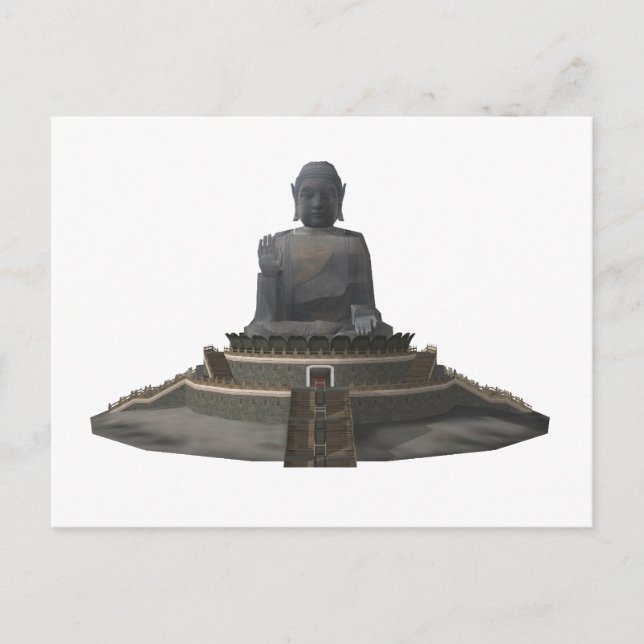 Tian Tan Buddha: Big Buddha: 3D-Modell: Postkarte (Vorderseite)