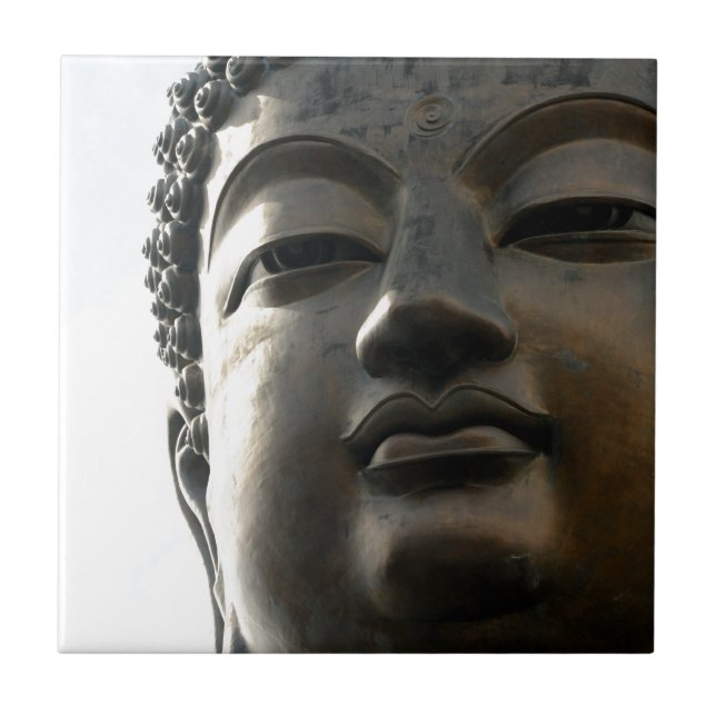 Tian Tan Buddha Face nah Fliese (Vorderseite)