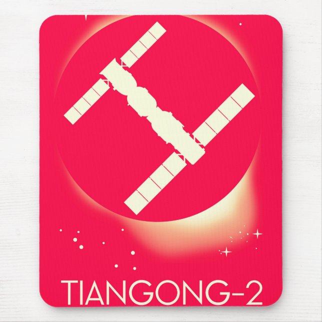 Tiangong-2 China Raumstation Space Art. Mousepad (Vorne)