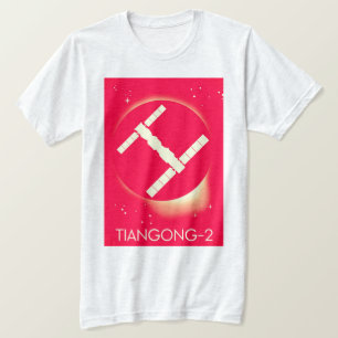 Tiangong-2 China Raumstation Space Art. T-Shirt