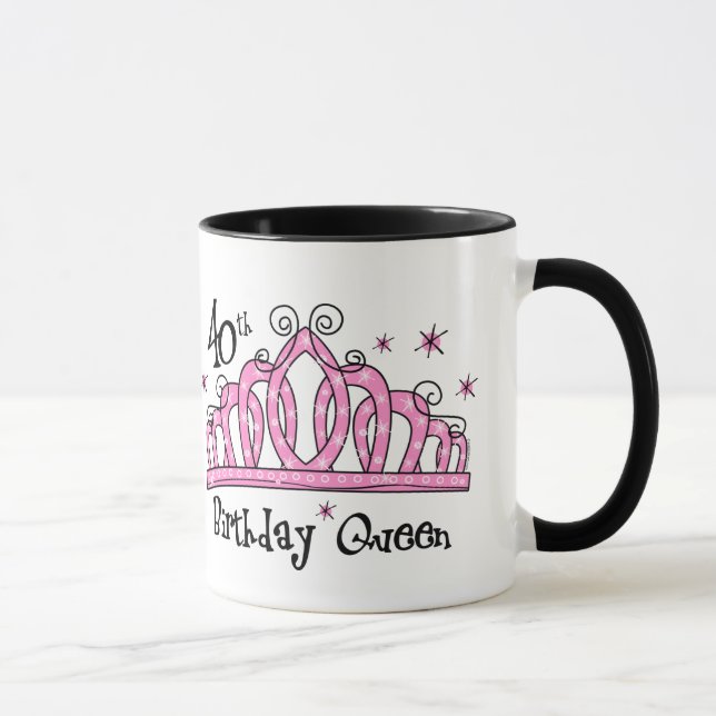 Tiara-40. Geburtstags-Königin LT Tasse (Rechts)