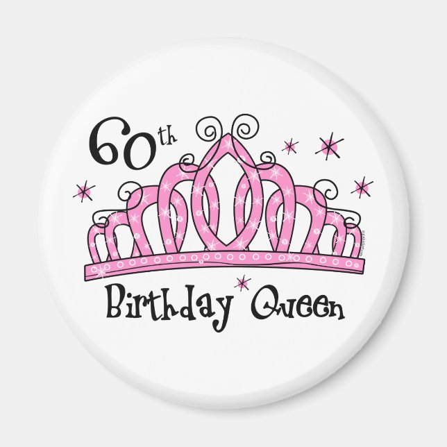 Tiara 60. Geburtstag Königin LT Magnet (Vorne)