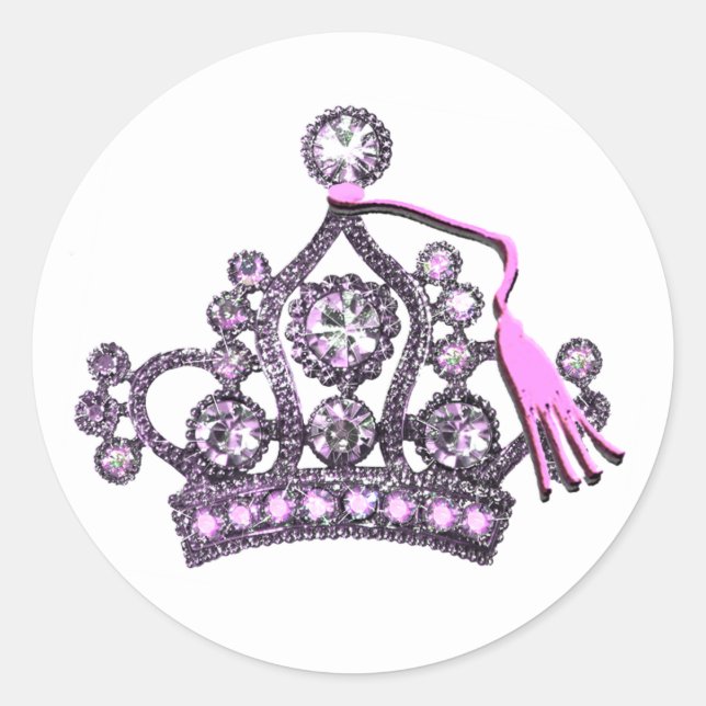 Tiara Abschluss Stickers (Vorderseite)