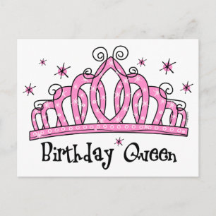 Tiara Birthday Queen Postkarte