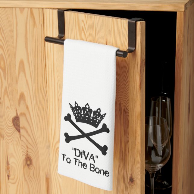 "Tiara ‚DIVA to the Bone‘ Geschirrtuch (Drittel gefaltet)