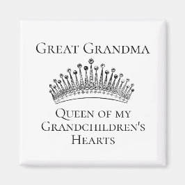Tiara Great Großmutter Queen Grandchildren Magnet