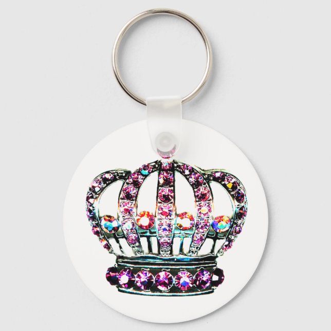 Tiara mit Zazzle-Schlüsselanhänger Schlüsselanhänger (Vorderseite)
