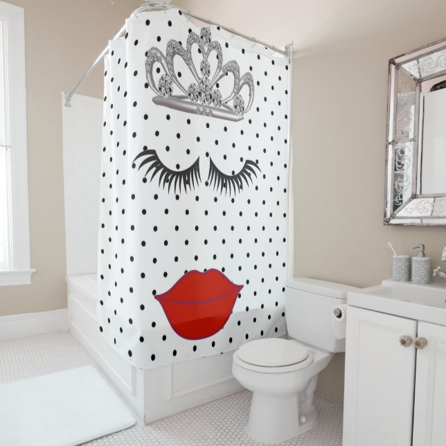 Tiara Party trägt meine Tiara im Duschvorhang (Beispiel)