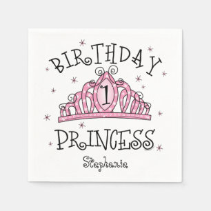 Tiara-Prinzessin 1. Geburtstag Serviette
