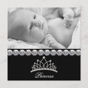 Tiara Prinzessin Baby Geburtsanzeigen Ankündigung