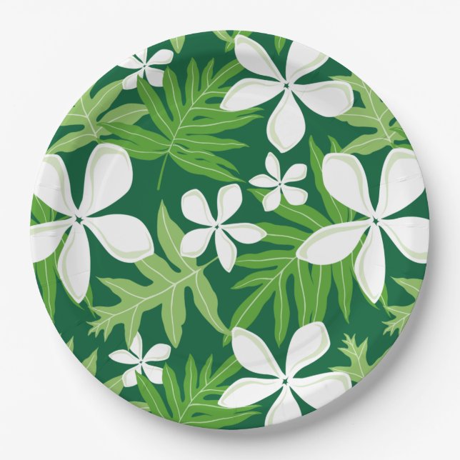 TIARE (GRÜNE) PAPPTELLER (Vorderseite)