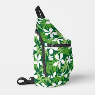 TIARE-MUSTER IN GRÜN CROSSBODY BAG