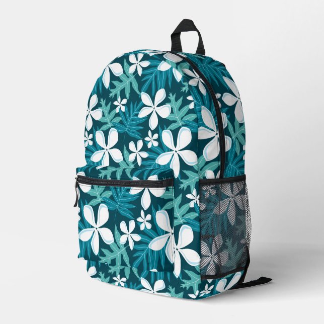 TIARE PATTER IN AQUAMARIN BEDRUCKTER RUCKSACK (Rückseitige Ecke Rechts)