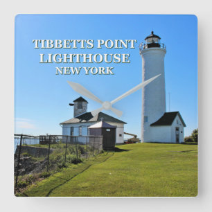 Tibbetts Point Lighthouse, New York Quadratische Wanduhr
