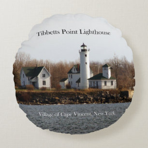 Tibbetts Point Lighthouse Rundkissen Rundes Kissen