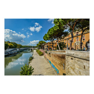 Tiber River, Rom, Italien Poster