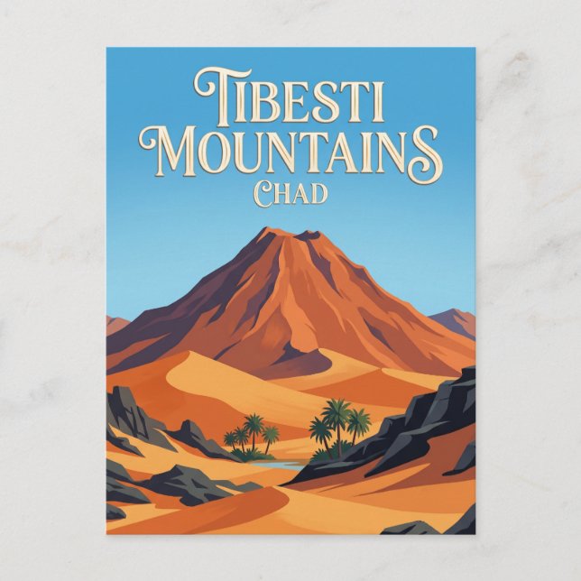 Tibesti-Gebirge Tschad Postkarte (Vorderseite)