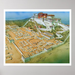 " Tibet: 17. Jh/heute Lhasa - POTALA-PALAST ... Poster