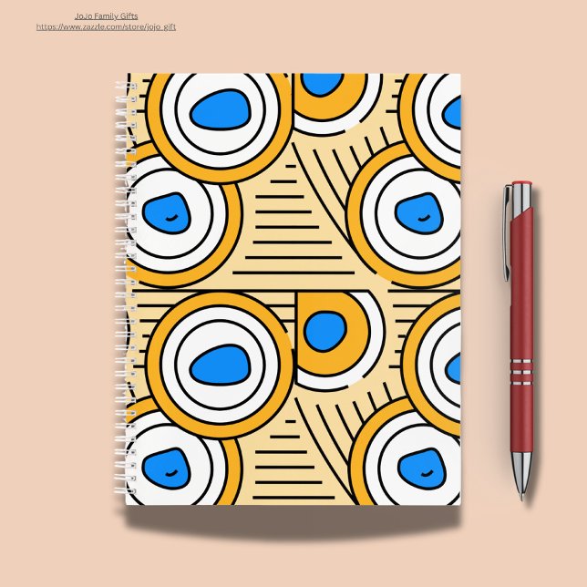 Tibet abstraktes Muster erdung Hintergrund Blau Notizbuch (Von Creator hochgeladen)