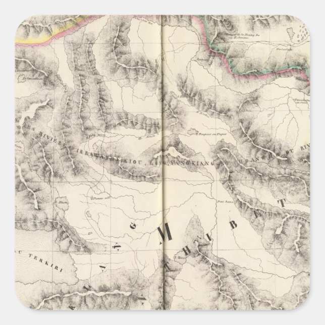 Tibet, Asien 70 Quadratischer Aufkleber (Vorderseite)
