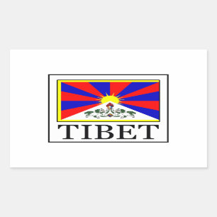 Tibet-Aufkleber Rechteckiger Aufkleber