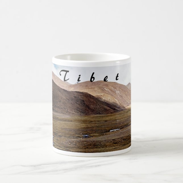 Tibet - Berglandschaft Kaffeetasse (Mittel)