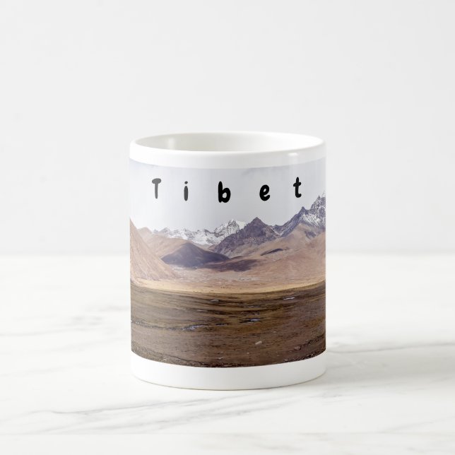 Tibet - Berglandschaft Kaffeetasse (Mittel)