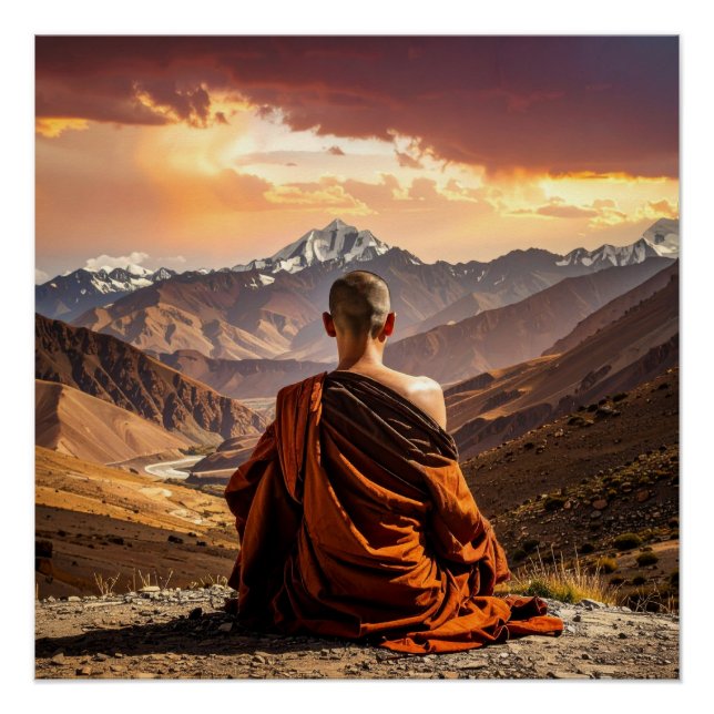 TIbet - Buddhism - Meditation Poster (Vorderseite)