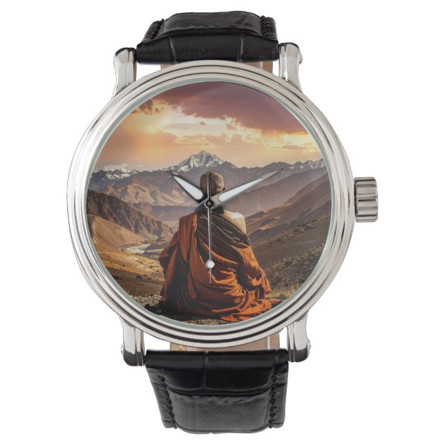 Tibet - Buddhismus - Meditation Armbanduhr (Vorderseite)