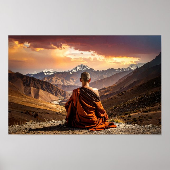 Tibet - Buddhismus - Meditation Poster (Vorne)