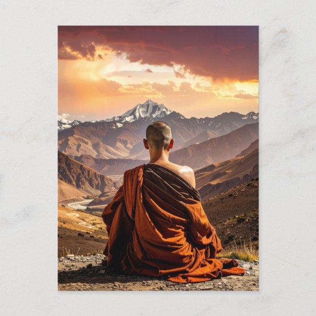 Tibet - Buddhismus - Meditation Postkarte (Vorderseite)