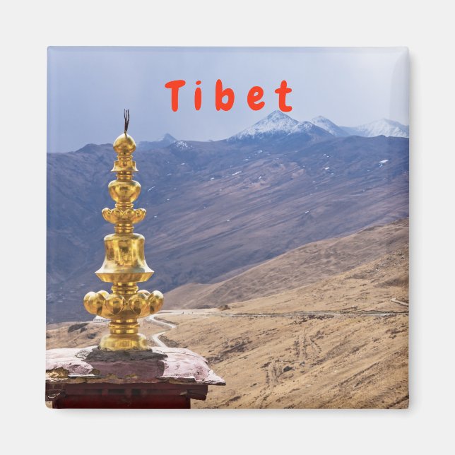 Tibet - Buddhistisches Kloster Ganden Magnet (Vorne)