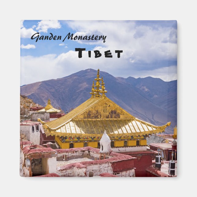 Tibet - Buddhistisches Kloster Ganden Magnet (Vorne)