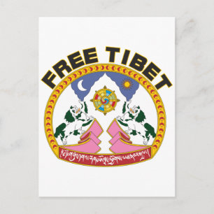 Tibet-Emblem Postkarte