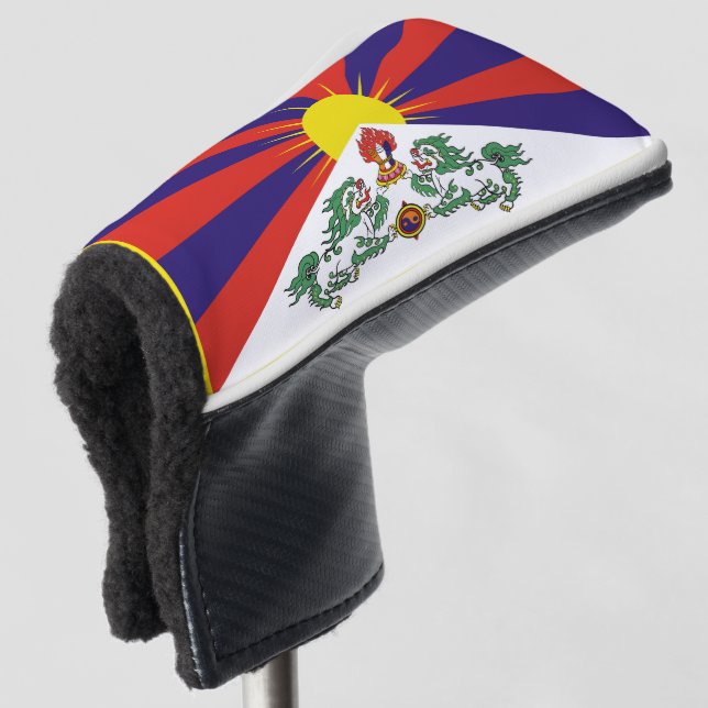 Tibet-Fahne - Snow-Lion-Flagge Golf Headcover (3/4 Vorderseite)