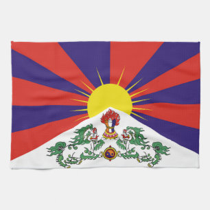 Tibet-Fahne - Snow-Lion-Flagge Handtuch