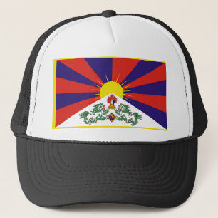 Tibet-Fahne - Snow-Lion-Flagge Truckerkappe
