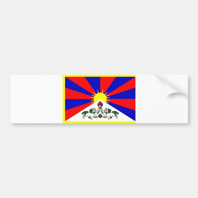 Tibet-Flagge Autoaufkleber (Vorne)