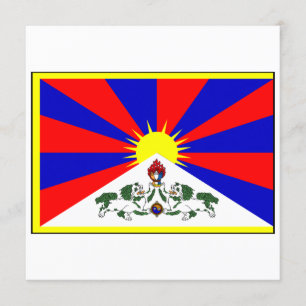 Tibet-Flagge Einladung