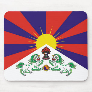 Tibet-Flagge Mousepad