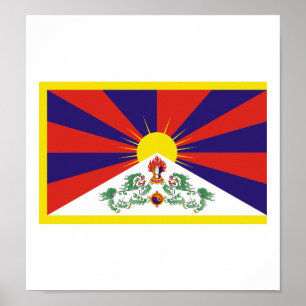 Tibet-Flagge Poster