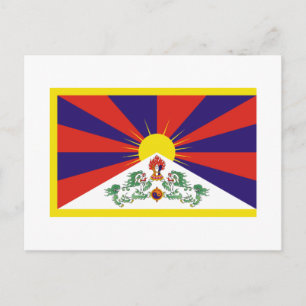 Tibet-Flagge Postkarte