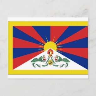Tibet-Flagge Postkarte
