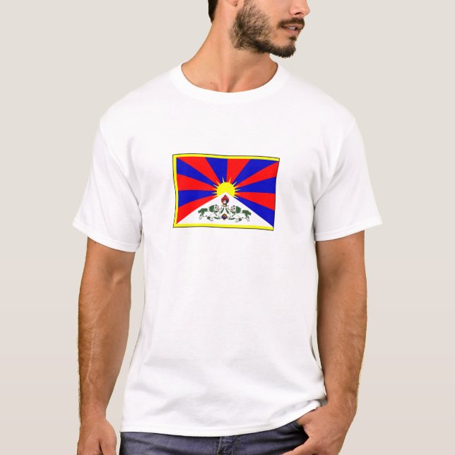 Tibet-Flagge T-Shirt (Vorderseite)