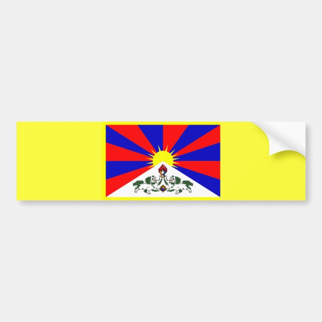 Tibet-Flaggen-Autoaufkleber Autoaufkleber (Vorne)