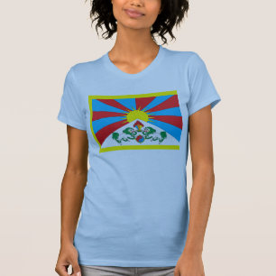 Tibet-Flaggen-T - Shirt