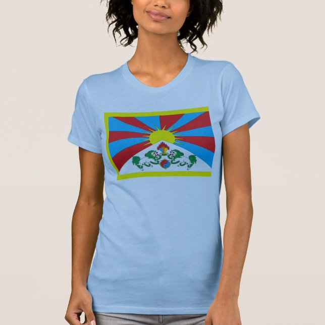 Tibet-Flaggen-T - Shirt (Vorderseite)