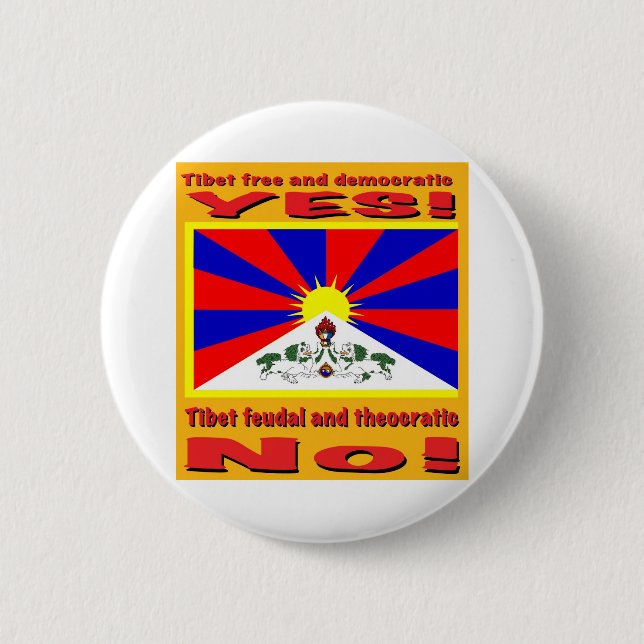 Tibet frei und demokratisch button (Vorderseite)