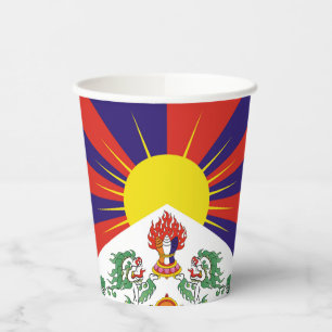 Tibet freie Flagge Pappbecher